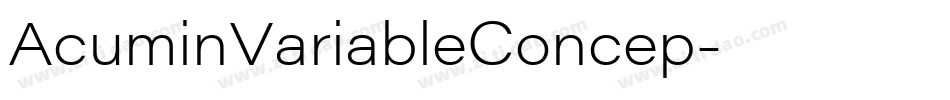 AcuminVariableConcep字体转换
