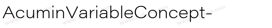 AcuminVariableConcept字体转换