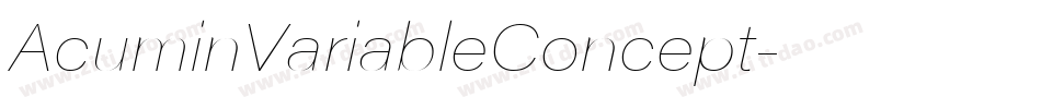 AcuminVariableConcept字体转换