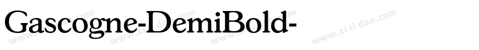 Gascogne-DemiBold字体转换