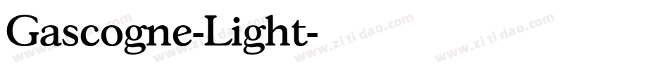 Gascogne-Light字体转换