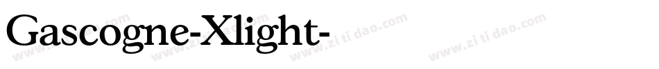 Gascogne-Xlight字体转换