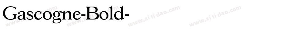 Gascogne-Bold字体转换