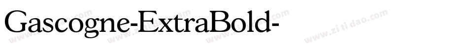 Gascogne-ExtraBold字体转换