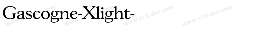 Gascogne-Xlight字体转换