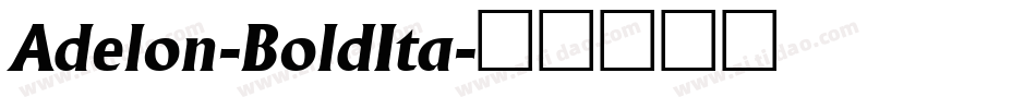 Adelon-BoldIta字体转换