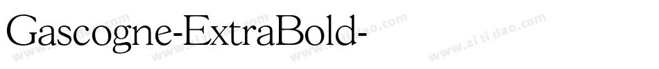Gascogne-ExtraBold字体转换