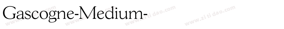 Gascogne-Medium字体转换