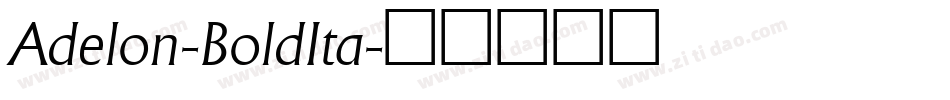 Adelon-BoldIta字体转换