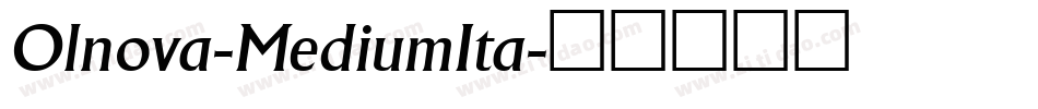 Olnova-MediumIta字体转换