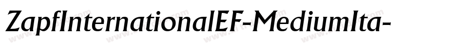 ZapfInternationalEF-MediumIta字体转换