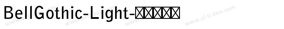 BellGothic-Light字体转换