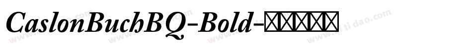 CaslonBuchBQ-Bold字体转换