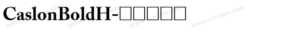 CaslonBoldH字体转换