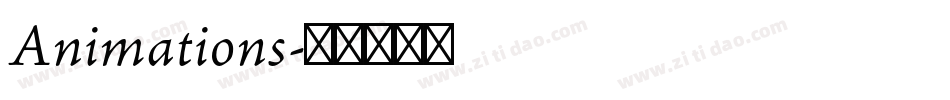 Animations字体转换