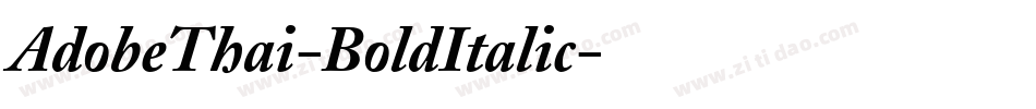 AdobeThai-BoldItalic字体转换