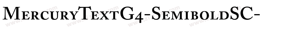 MercuryTextG4-SemiboldSC字体转换