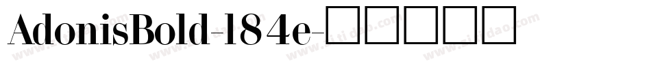 AdonisBold-l84e字体转换