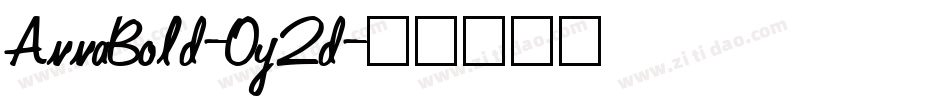 AnnaBold-Oy2d字体转换