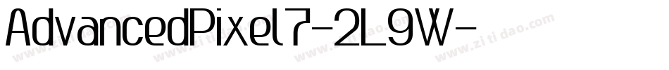 AdvancedPixel7-2L9W字体转换