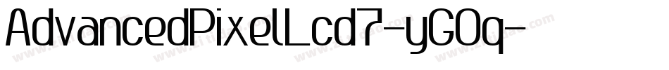 AdvancedPixelLcd7-yGOq字体转换