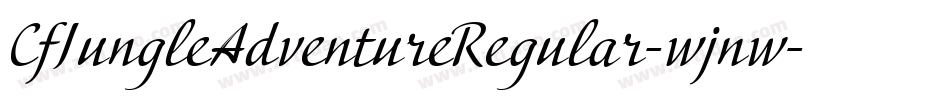 CfJungleAdventureRegular-wjnw字体转换
