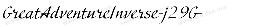 GreatAdventureInverse-j29G字体转换