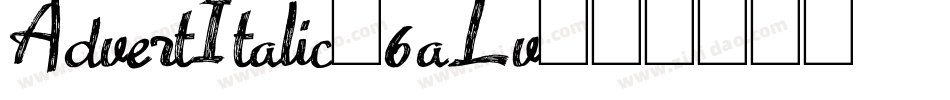 AdvertItalic-6aLv字体转换