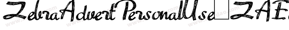 ZebraAdvertPersonalUse-ZAEq字体转换
