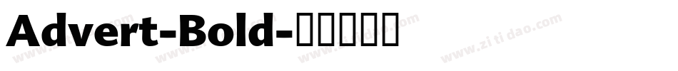 Advert-Bold字体转换
