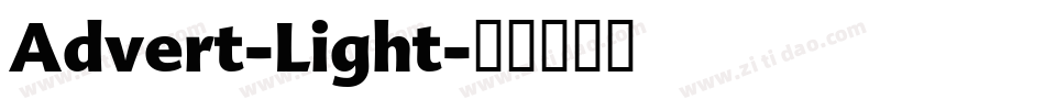 Advert-Light字体转换