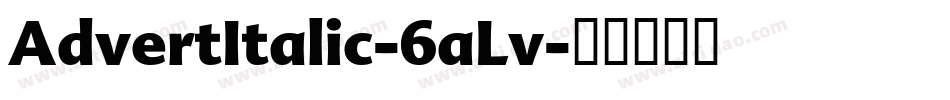 AdvertItalic-6aLv字体转换