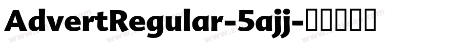 AdvertRegular-5ajj字体转换