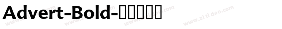 Advert-Bold字体转换