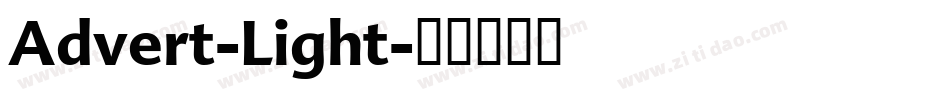 Advert-Light字体转换