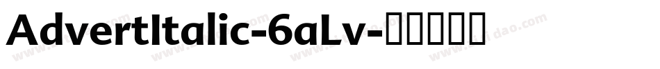 AdvertItalic-6aLv字体转换