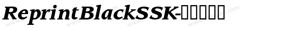 ReprintBlackSSK字体转换