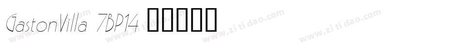GastonVilla-7BP14字体转换