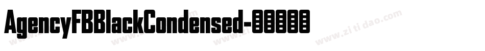 AgencyFBBlackCondensed字体转换