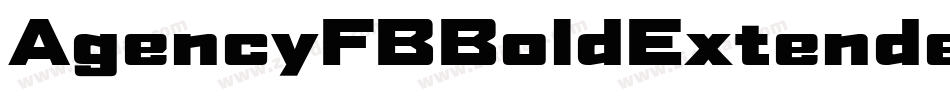 AgencyFBBoldExtended字体转换