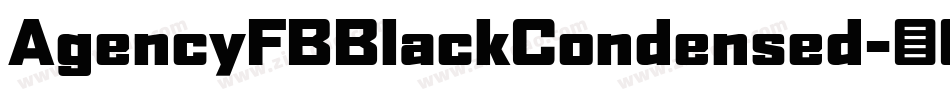 AgencyFBBlackCondensed字体转换