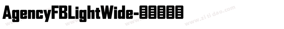 AgencyFBLightWide字体转换