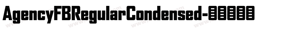 AgencyFBRegularCondensed字体转换