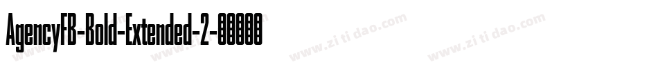 AgencyFB-Bold-Extended-2字体转换