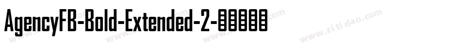 AgencyFB-Bold-Extended-2字体转换