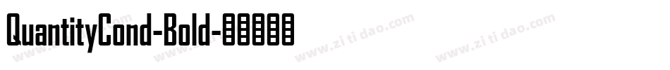 QuantityCond-Bold字体转换