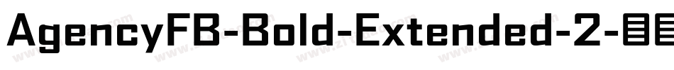 AgencyFB-Bold-Extended-2字体转换