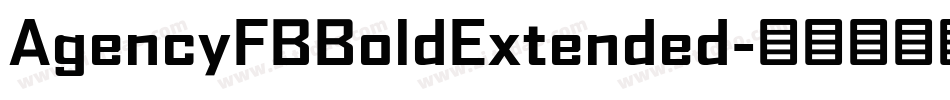 AgencyFBBoldExtended字体转换