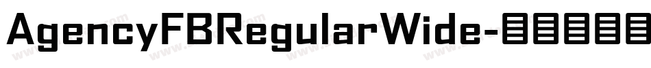 AgencyFBRegularWide字体转换