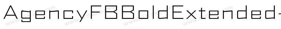 AgencyFBBoldExtended字体转换